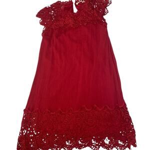 Andree By Unit Red Boho Lacy dress style#91256